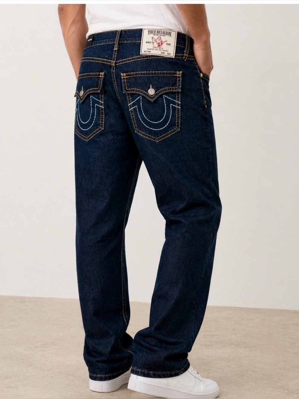 True Religion Men's Indigo Relaxed Straight Jeans Size 33